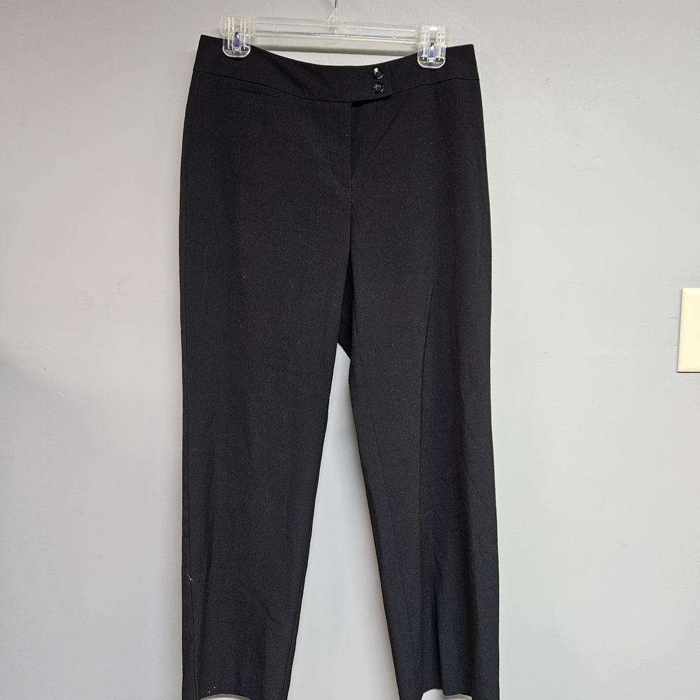 Style & Co. Women's 8ps Petite Short Black Dressy Straight Leg Pants